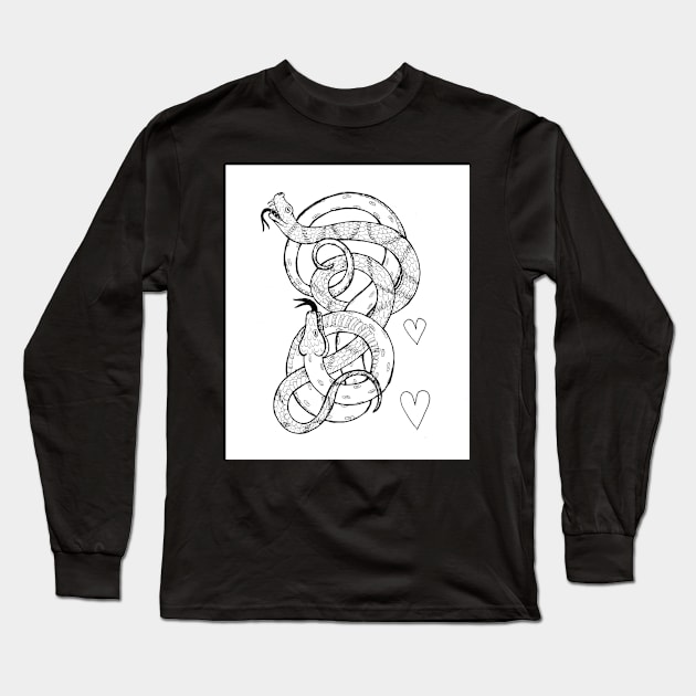 Entwined Vipers Long Sleeve T-Shirt by sadnettles